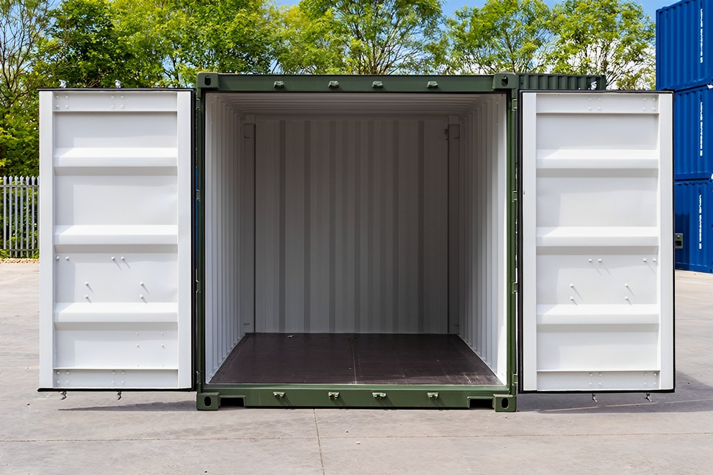 10Ft X 8Ft Shipping Container (One Trip) – Green - Image 2