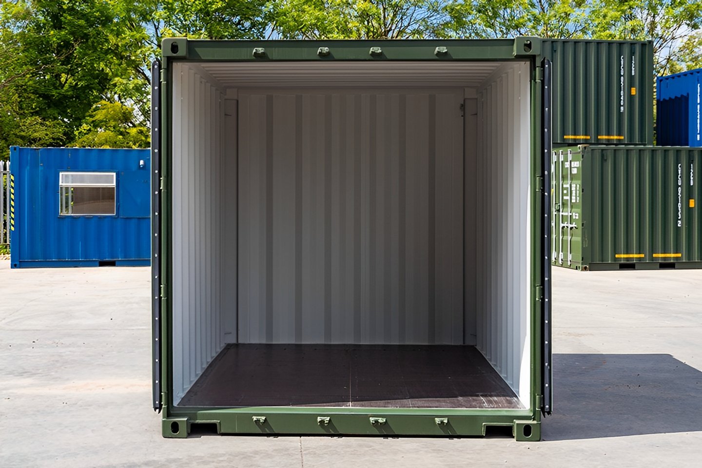 10Ft X 8Ft Shipping Container (One Trip) – Green - Image 4