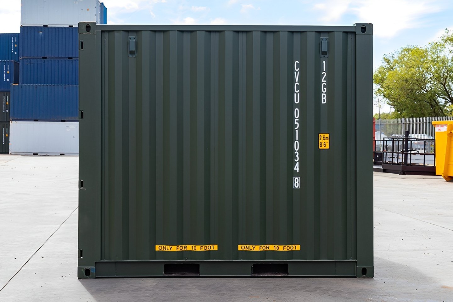 10Ft X 8Ft Shipping Container (One Trip) – Green - Image 3