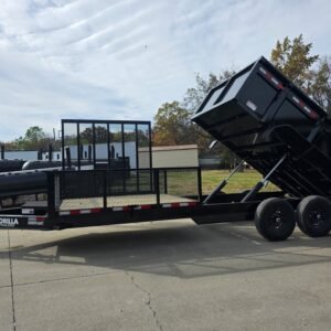 7x20 Hybrid Dump Utility Trailer with 3ft Sides Equipment (2) 7K Axles