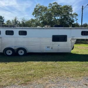 Used 2004 Exiss 7307 3 Horse Trailer with 7' Short Wall