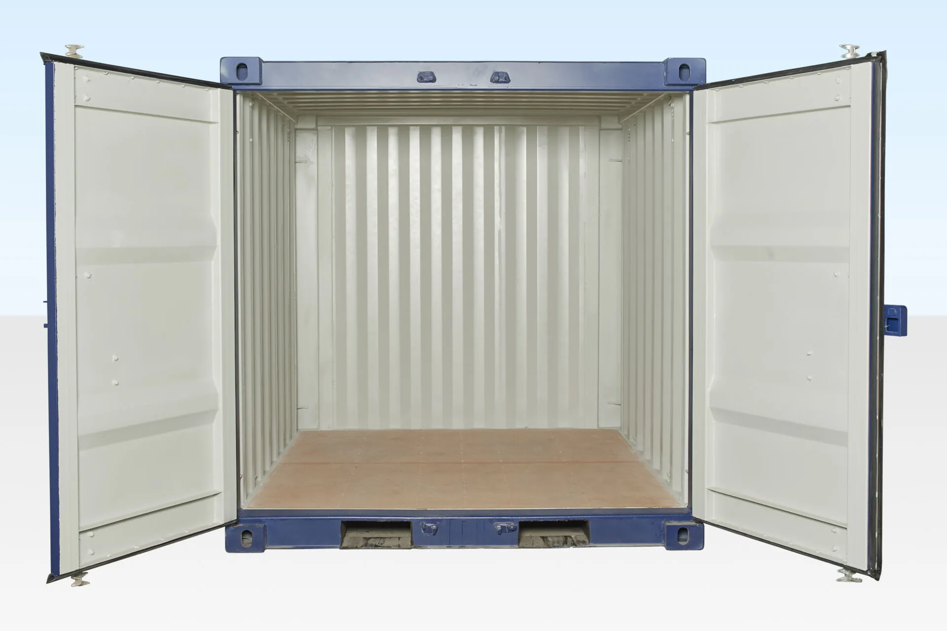 8Ft Shipping Container One Trip Blue - Image 4
