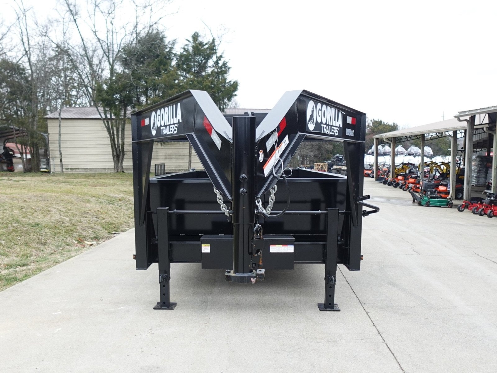 7x16 Gorilla Telescopic Gooseneck IBeam Dump Trailer 2ft Sides (2) 7K Axles - Image 2