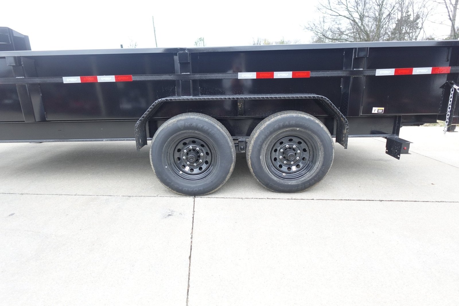 7x16 Gorilla Telescopic Gooseneck IBeam Dump Trailer 2ft Sides (2) 7K Axles - Image 4