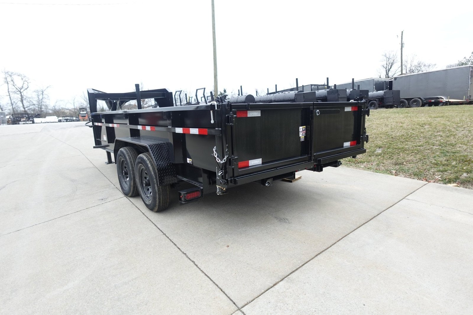 7x16 Gorilla Telescopic Gooseneck IBeam Dump Trailer 2ft Sides (2) 7K Axles - Image 5