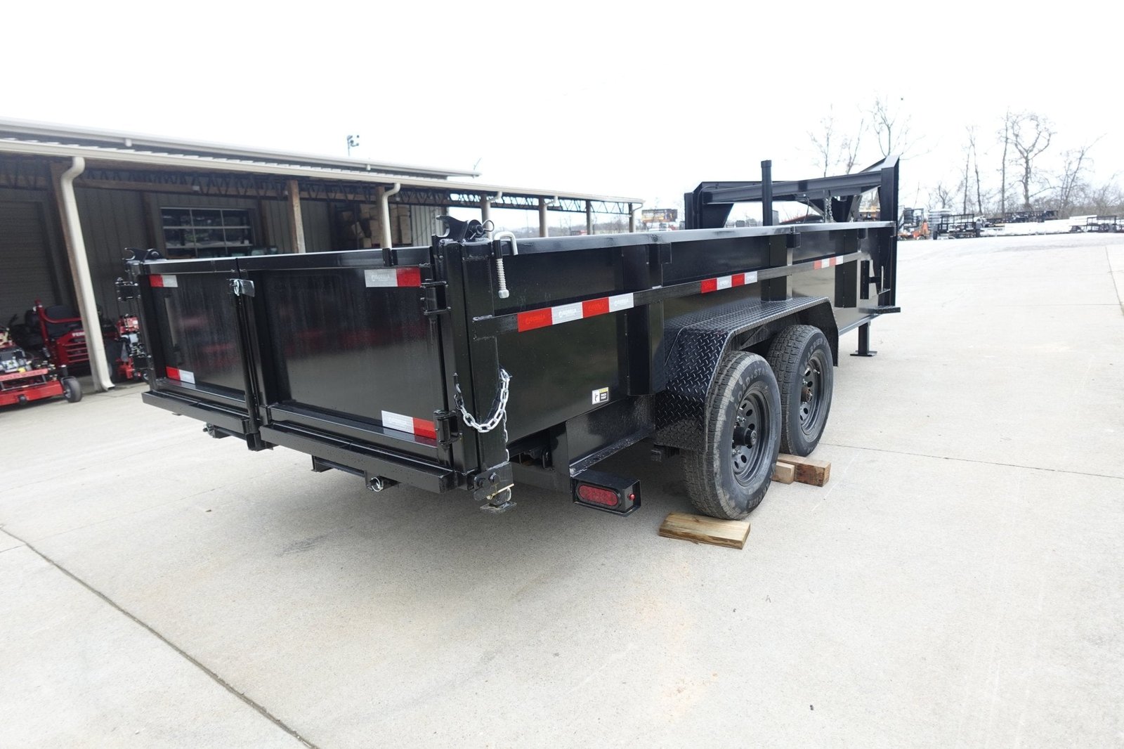 7x16 Gorilla Telescopic Gooseneck IBeam Dump Trailer 2ft Sides (2) 7K Axles - Image 7