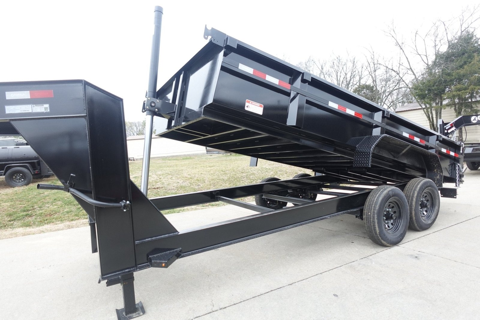 7x16 Gorilla Telescopic Gooseneck IBeam Dump Trailer 2ft Sides (2) 7K Axles - Image 15