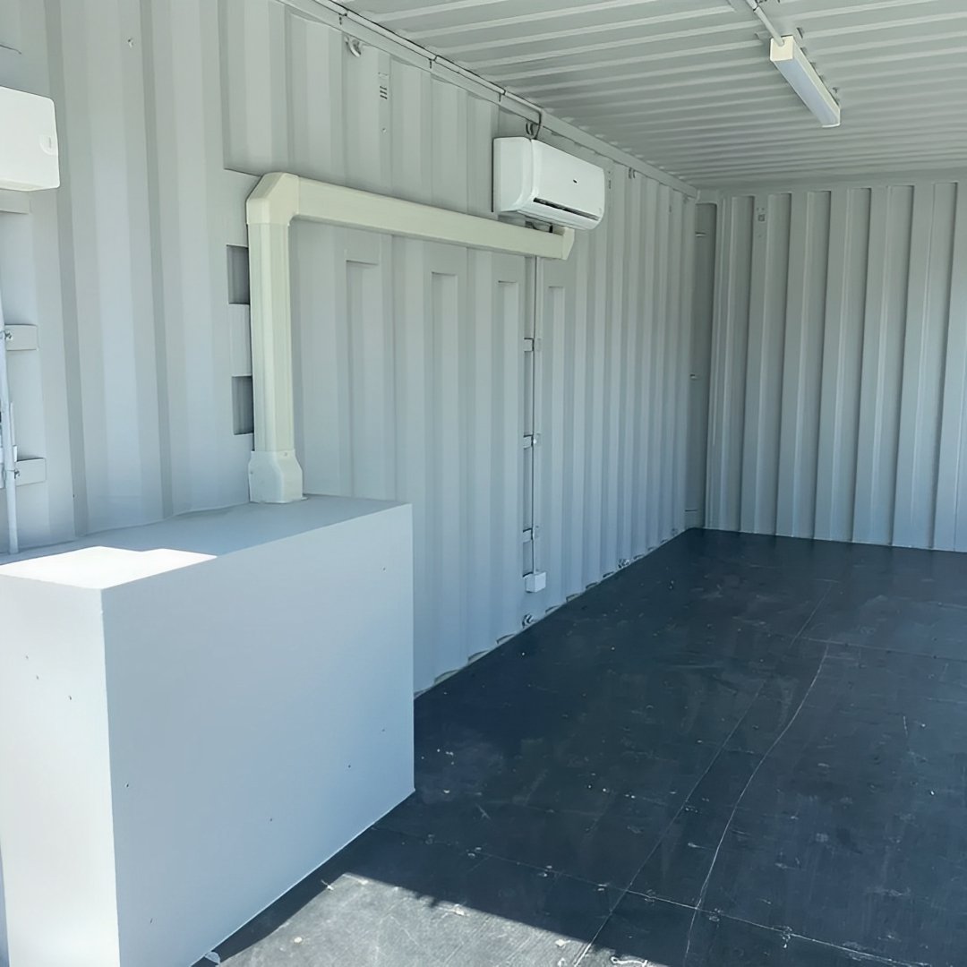 Modified 20FT container office with Glass door & AC - Image 3