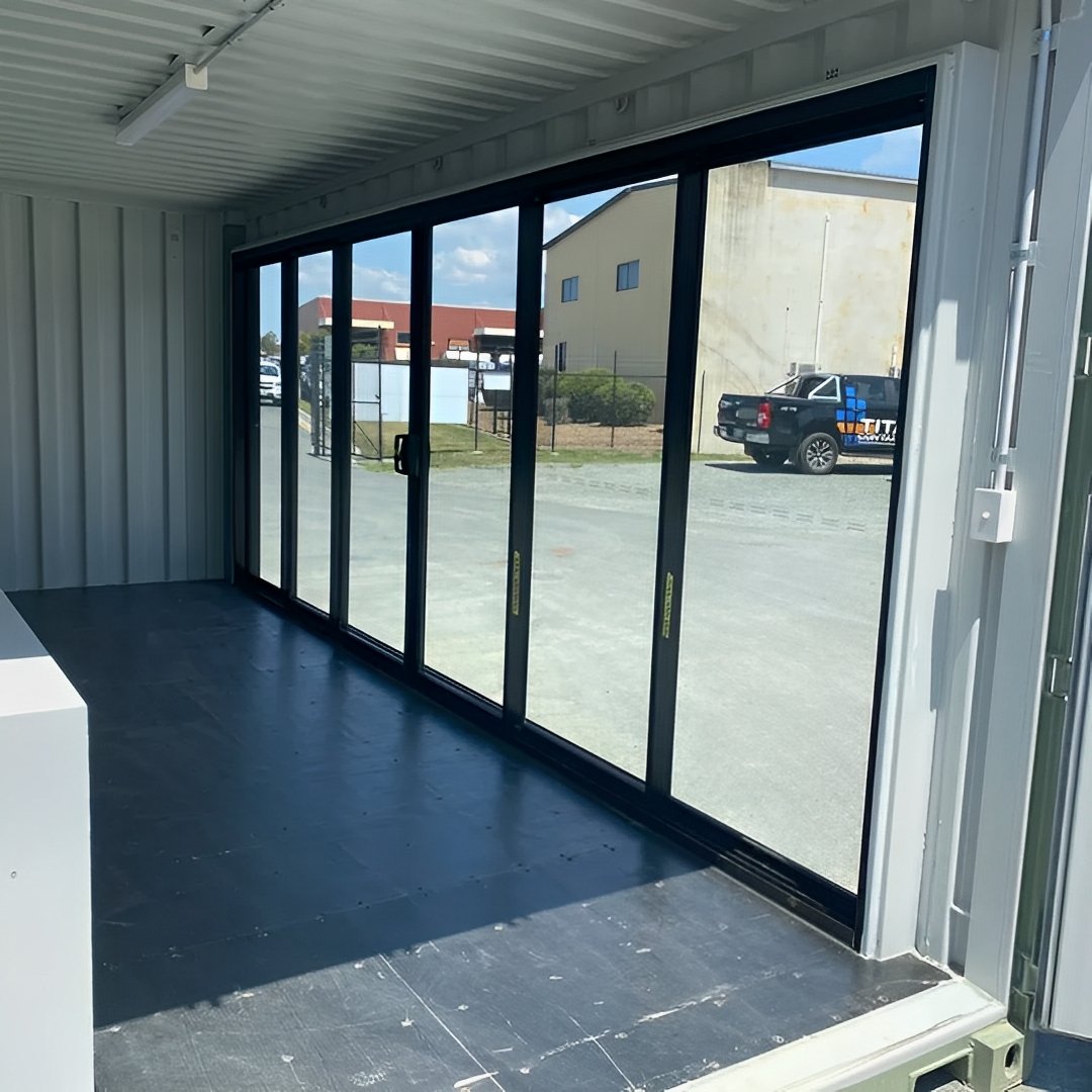 Modified 20FT container office with Glass door & AC - Image 4