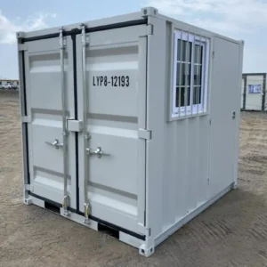 8ft Cubic Shipping Container w/Door+Window 8’Lx6.7’Wx7.4’H