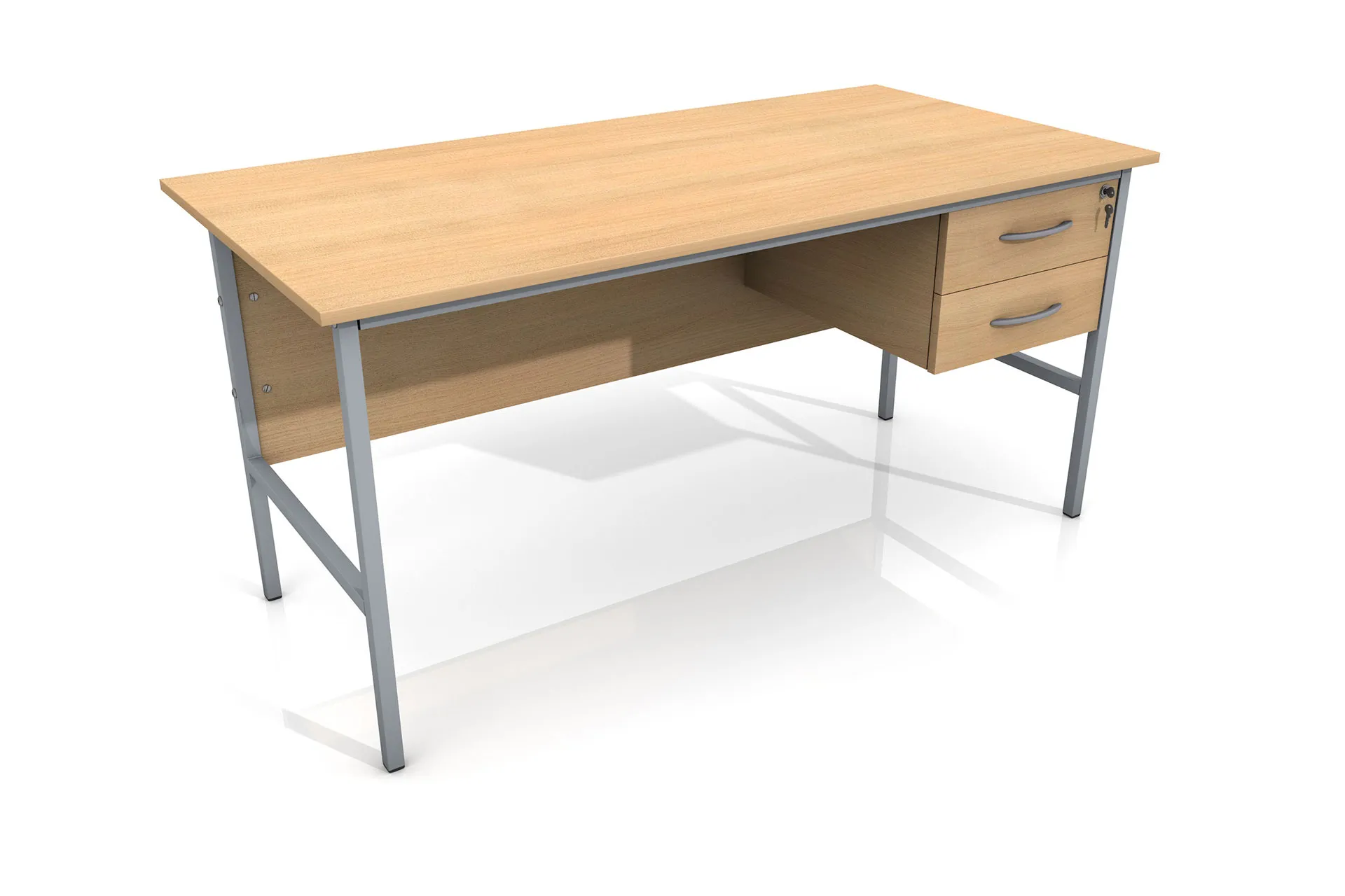 Site Office Single Pedestal Desk (1500m)
