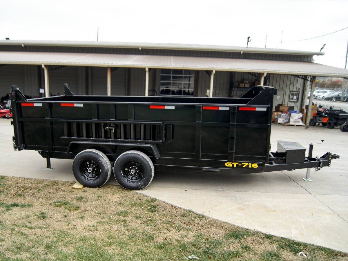 7x16 Telescopic Dump Trailer with 3ft Sides Powder Coated (2) 7K Axles GVWR 14k - Image 8