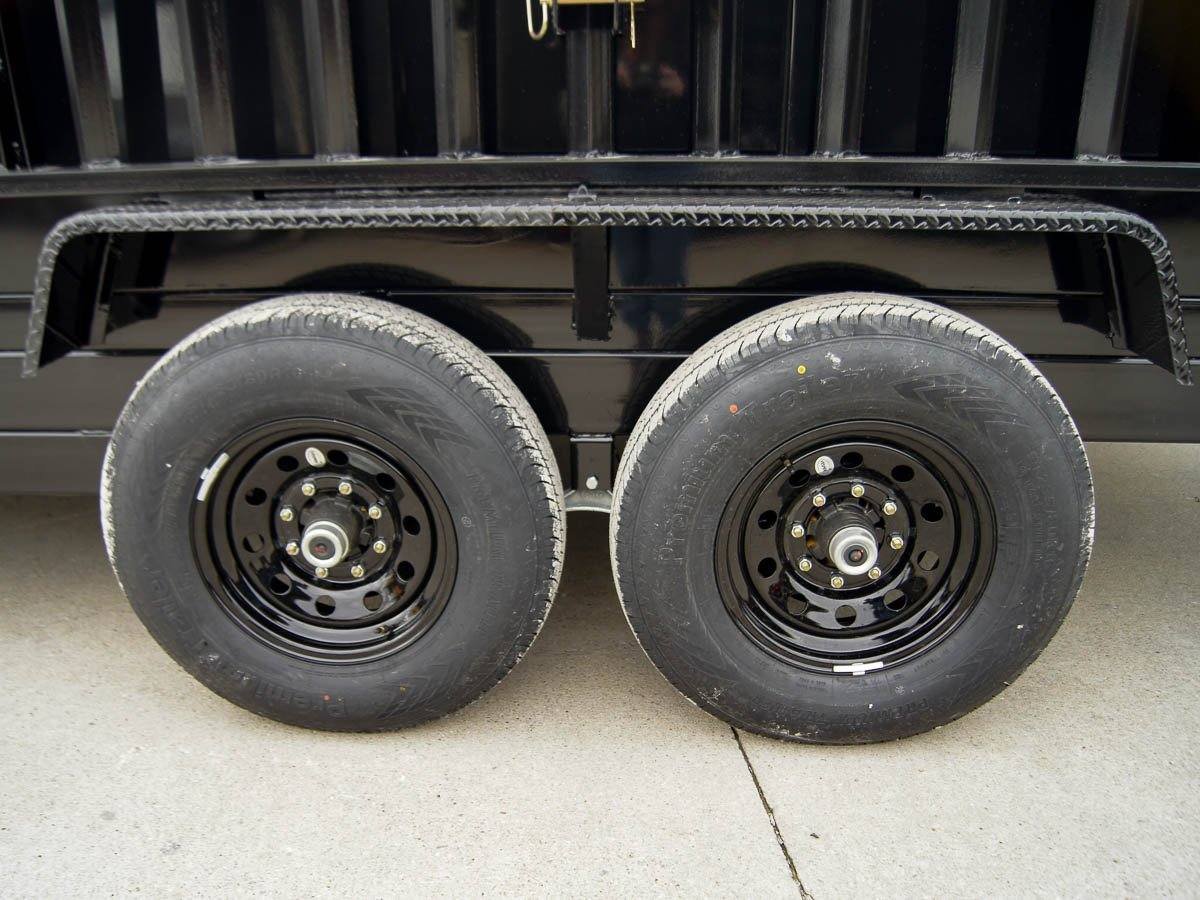 7x16 Telescopic Dump Trailer with 3ft Sides Powder Coated (2) 7K Axles GVWR 14k - Image 17