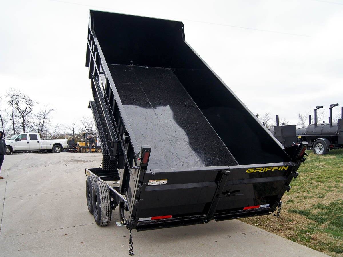 7x16 Telescopic Dump Trailer with 3ft Sides Powder Coated (2) 7K Axles GVWR 14k - Image 25