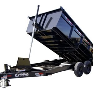 7x14 Gorilla Telescopic IBeam Dump Trailer with 3ft Sides (2) 7K Axles 14K GVWR