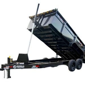 7x16 Gorilla Telescopic IBeam Dump Trailer with 3ft Sides (2) 7K Axles 14k GVWR