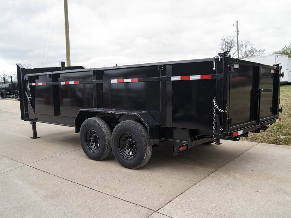 7x16 Gorilla Telescopic Gooseneck IBeam Dump Trailer 3ft Sides (2) 7K Axles - Image 6