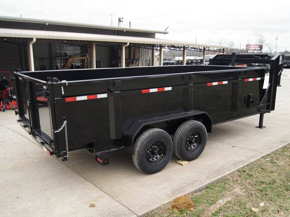 7x16 Gorilla Telescopic Gooseneck IBeam Dump Trailer 3ft Sides (2) 7K Axles - Image 8