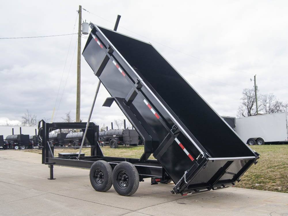 7x16 Gorilla Telescopic Gooseneck IBeam Dump Trailer 3ft Sides (2) 7K Axles - Image 26