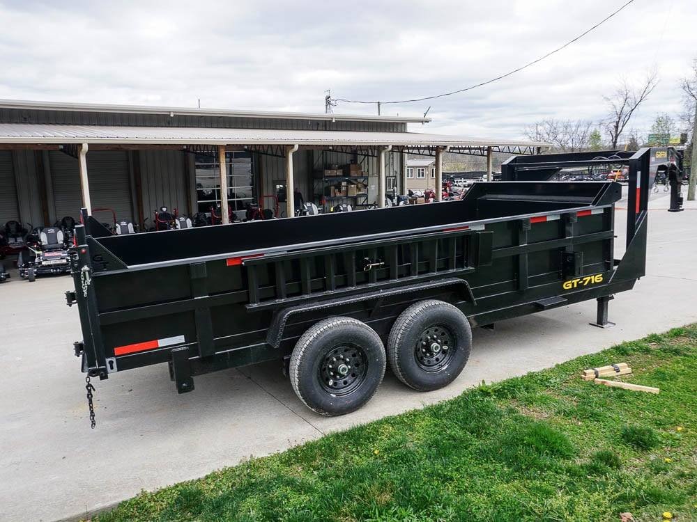 Hydraulic 7'x16' 2ft Side Gooseneck Dump Trailer (2) 7K Axles - Image 8