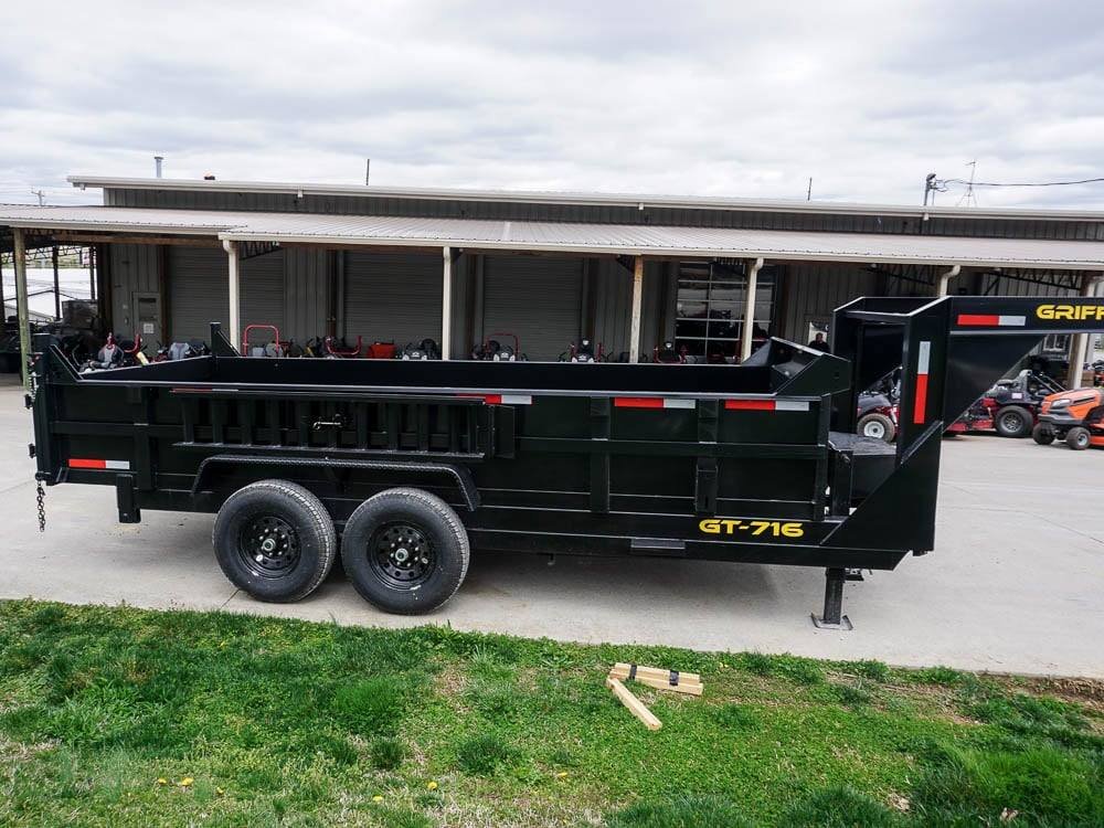 Hydraulic 7'x16' 2ft Side Gooseneck Dump Trailer (2) 7K Axles - Image 9