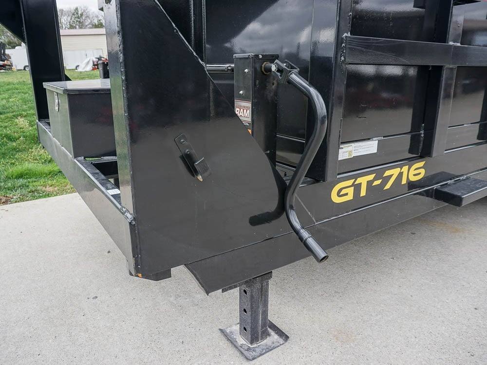 Hydraulic 7'x16' 2ft Side Gooseneck Dump Trailer (2) 7K Axles - Image 12