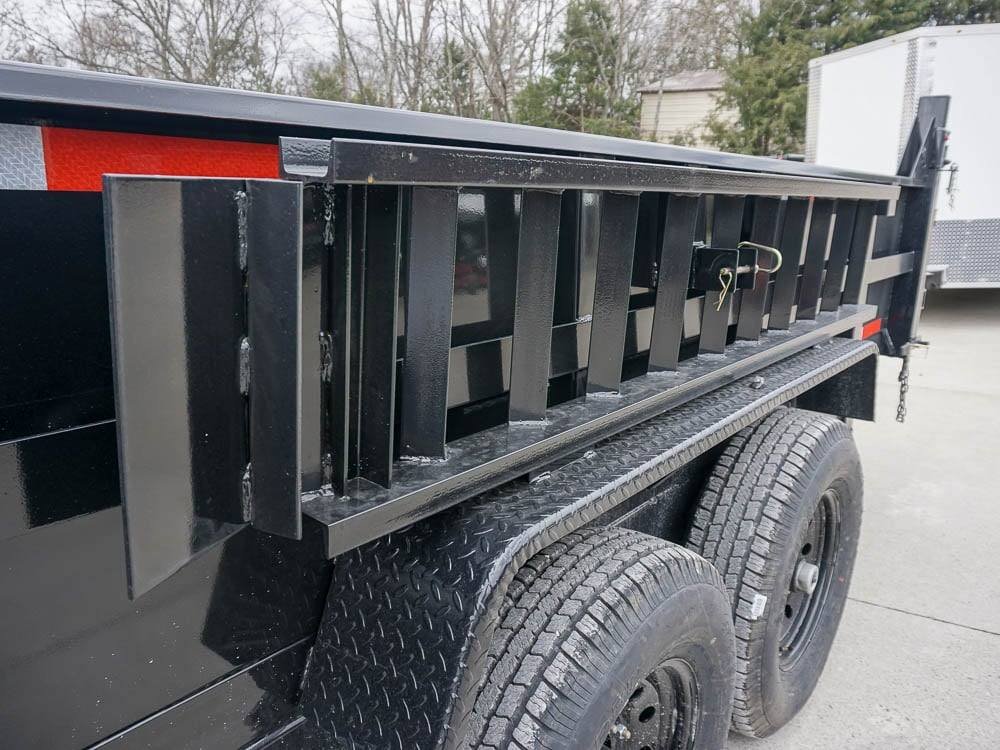 Hydraulic 7'x16' 2ft Side Gooseneck Dump Trailer (2) 7K Axles - Image 14