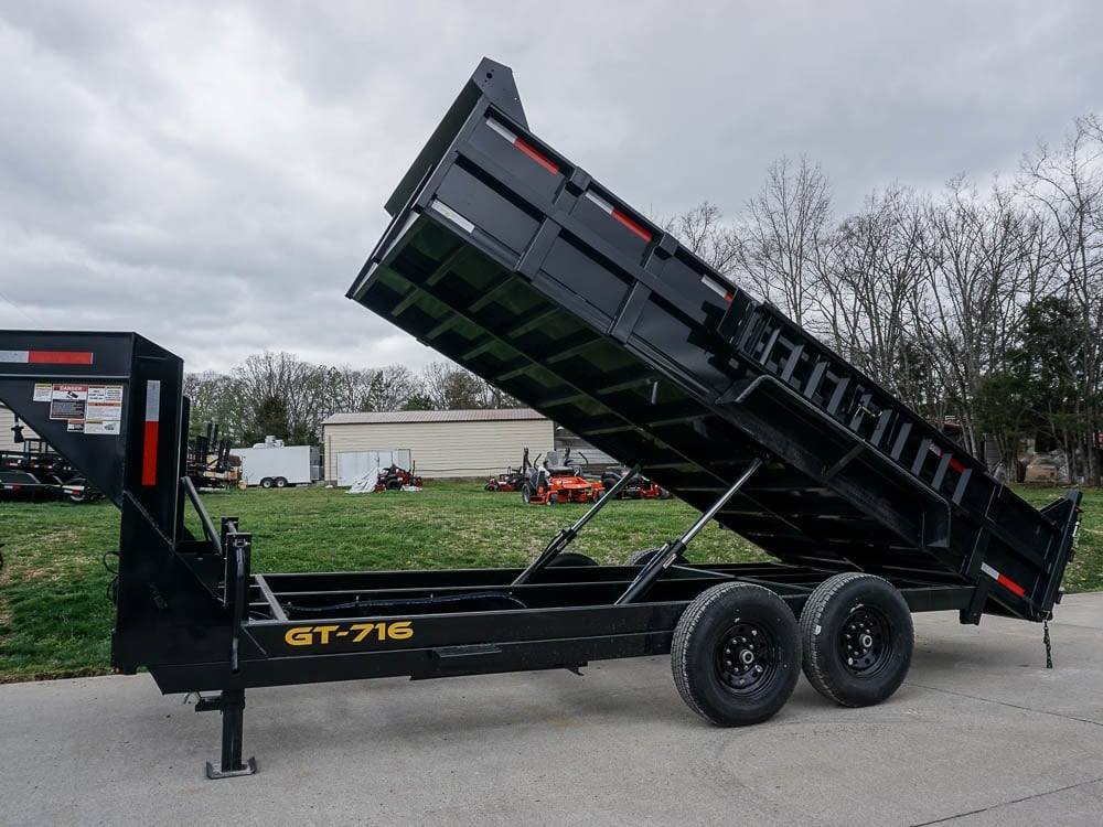 Hydraulic 7'x16' 2ft Side Gooseneck Dump Trailer (2) 7K Axles - Image 20