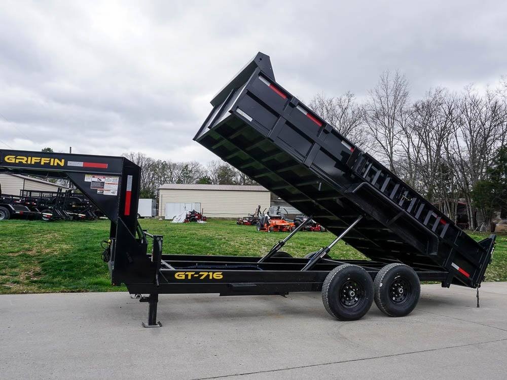 Hydraulic 7'x16' 2ft Side Gooseneck Dump Trailer (2) 7K Axles - Image 21