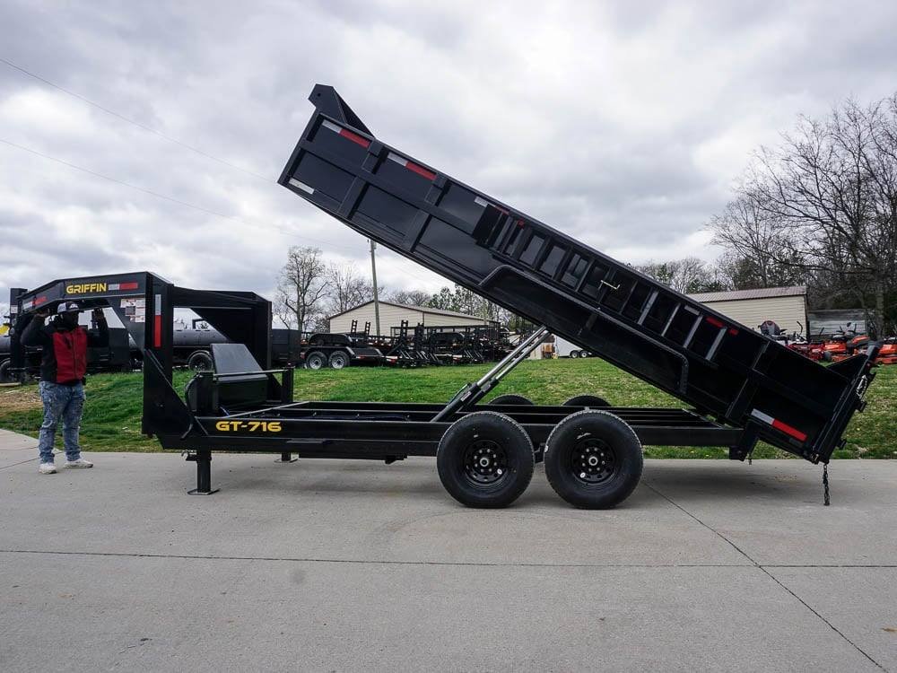 Hydraulic 7'x16' 2ft Side Gooseneck Dump Trailer (2) 7K Axles - Image 22