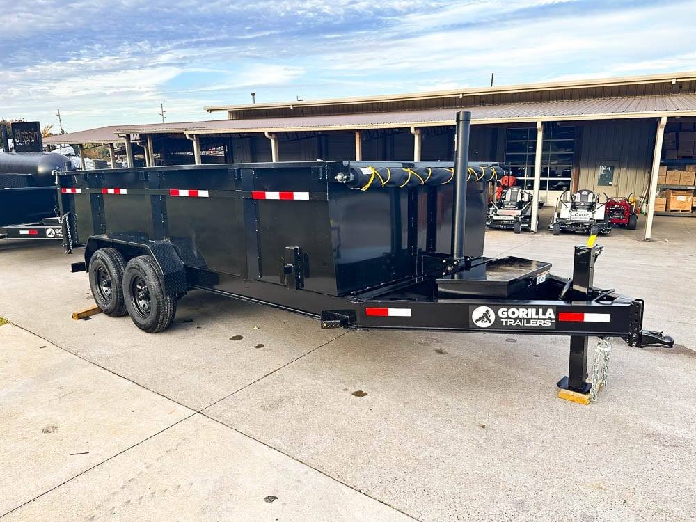 7x16 Gorilla Telescopic IBeam Dump Trailer with 3ft Sides (2) 7K Axles 14k GVWR - Image 8