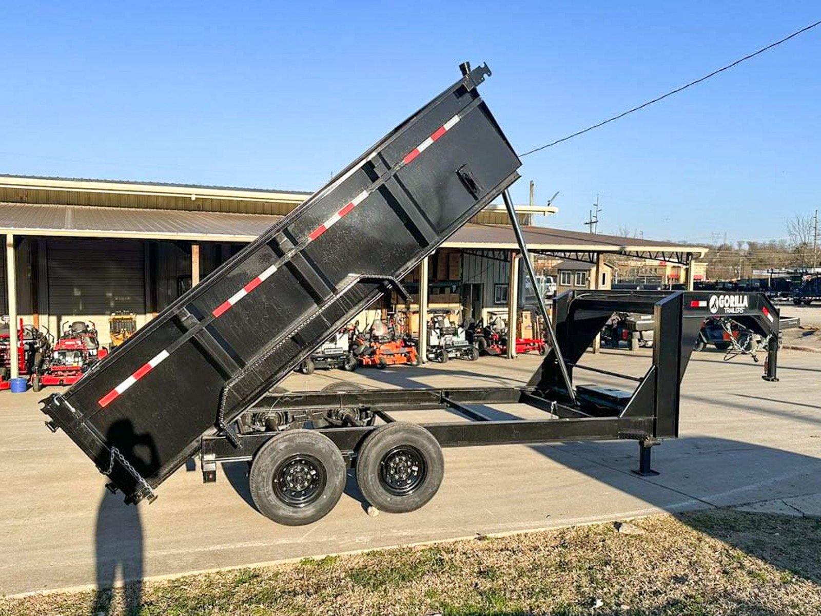 7x14 Gorilla Telescopic Gooseneck IBeam Dump Trailer 3ft Sides (2) 7K Axles - Image 14