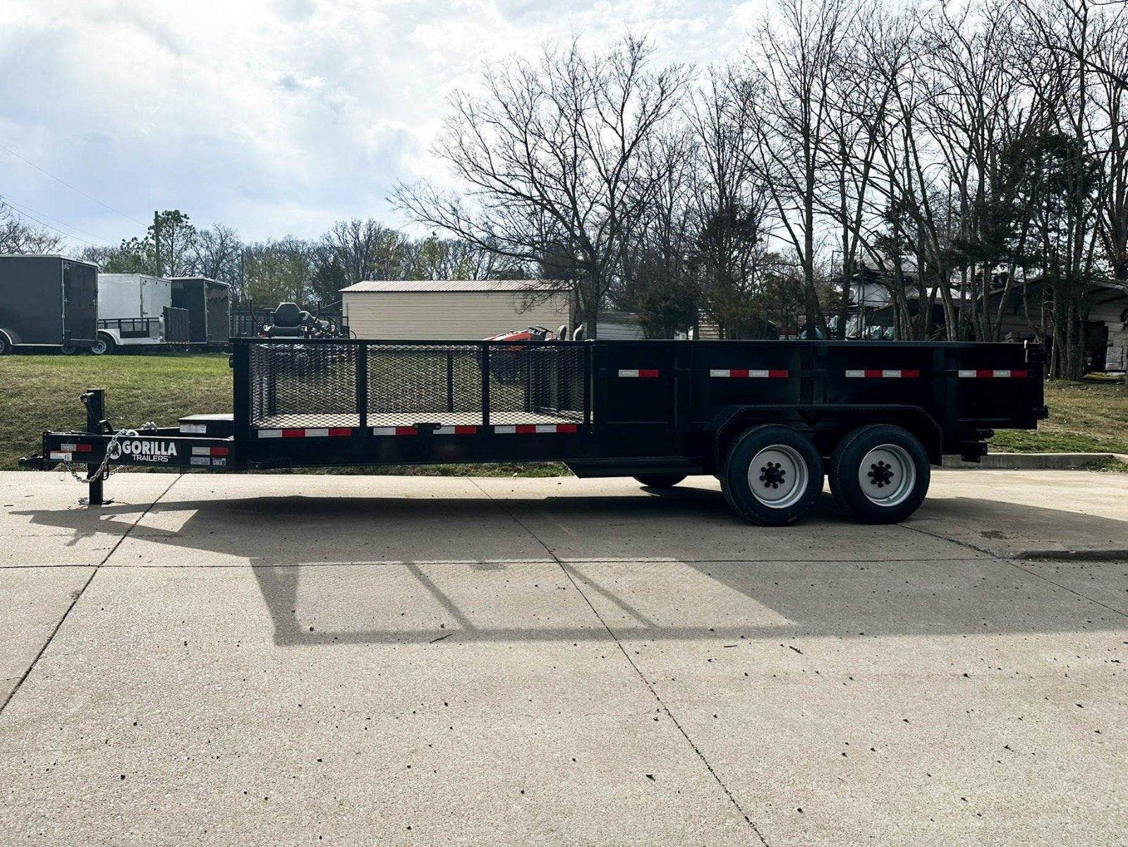 7x20 Hybrid Utility Dump Trailer 2ft Sides with Box (2) 7K Axles No Side Gate - Image 4