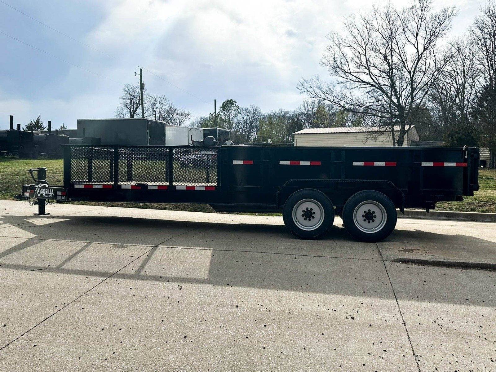 7x20 Hybrid Utility Dump Trailer 2ft Sides with Box (2) 7K Axles No Side Gate - Image 5