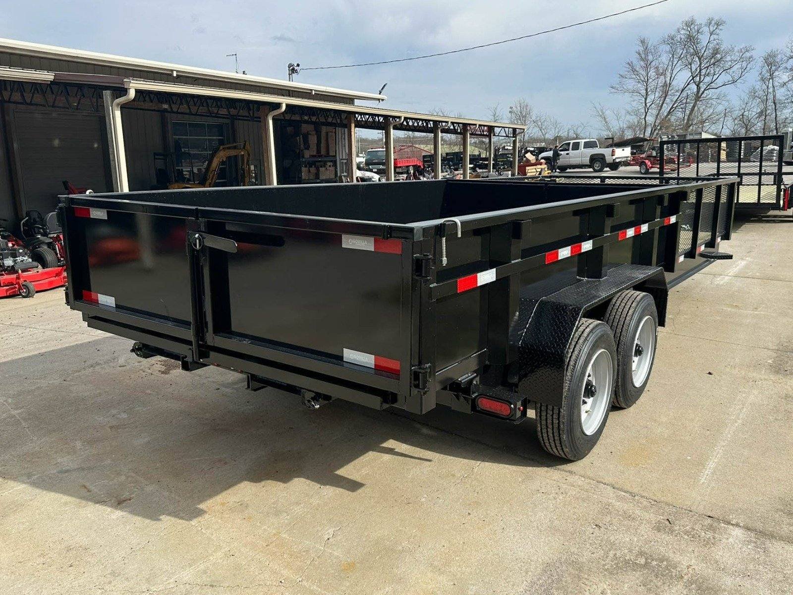7x20 Hybrid Utility Dump Trailer 2ft Sides with Box (2) 7K Axles No Side Gate - Image 8