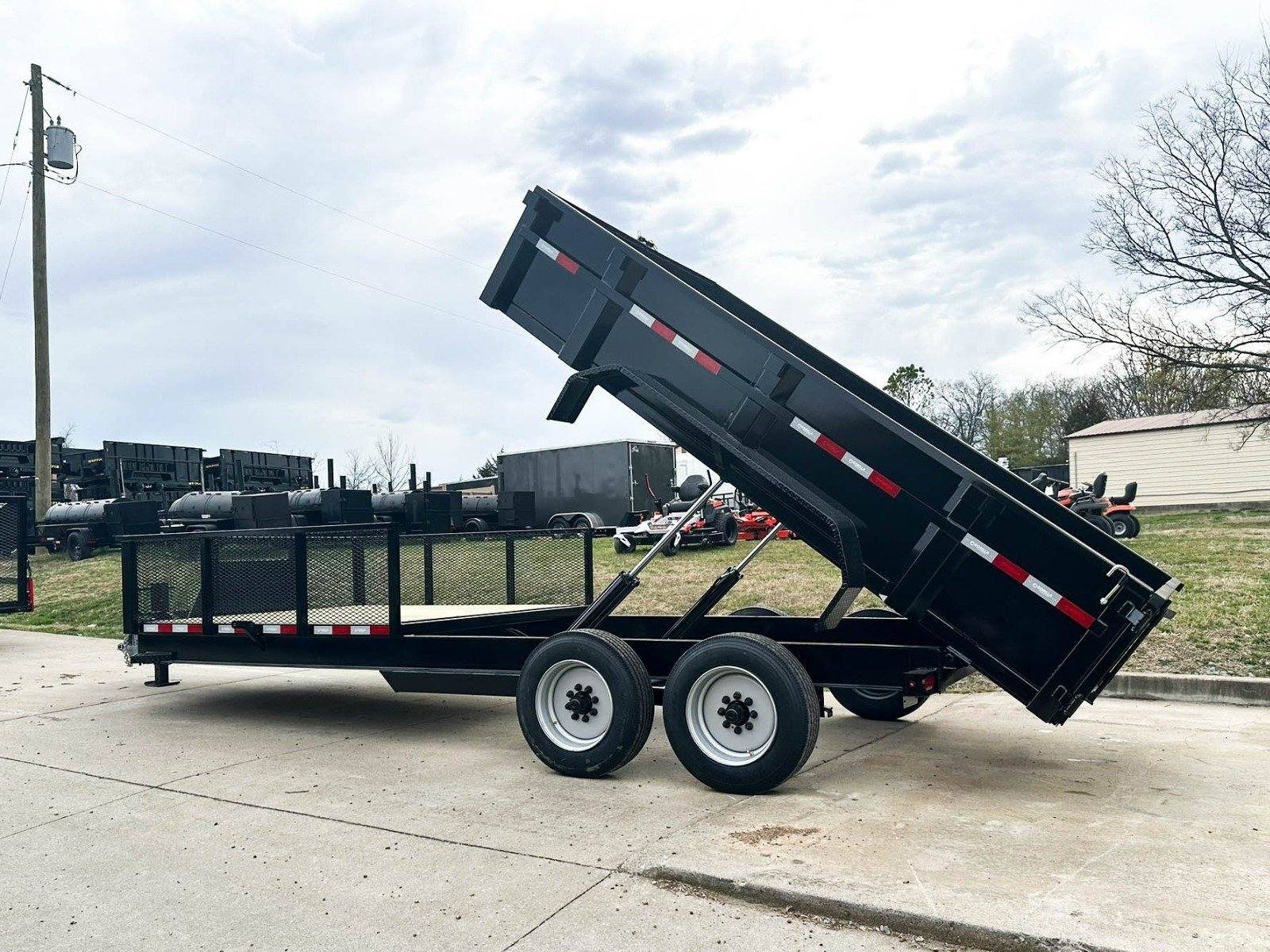 7x20 Hybrid Utility Dump Trailer 2ft Sides with Box (2) 7K Axles No Side Gate - Image 15