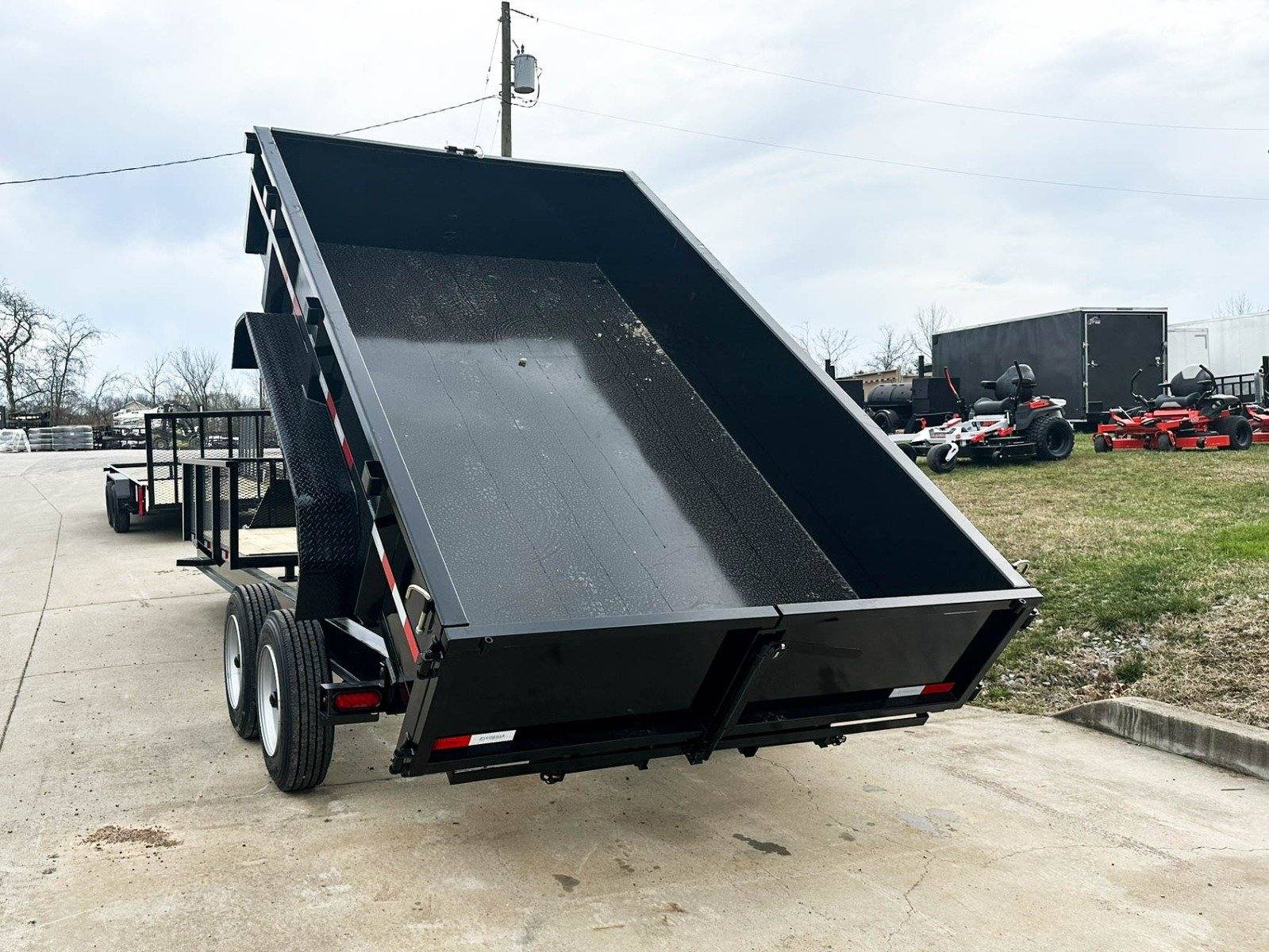 7x20 Hybrid Utility Dump Trailer 2ft Sides with Box (2) 7K Axles No Side Gate - Image 16