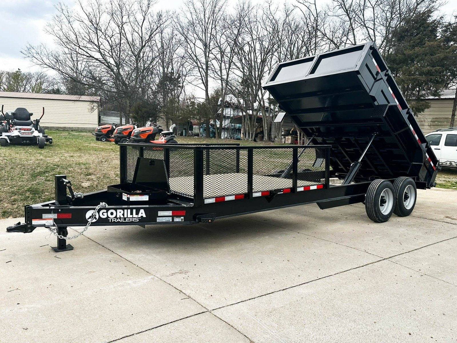 7x20 Hybrid Utility Dump Trailer 2ft Sides with Box (2) 7K Axles No Side Gate - Image 17